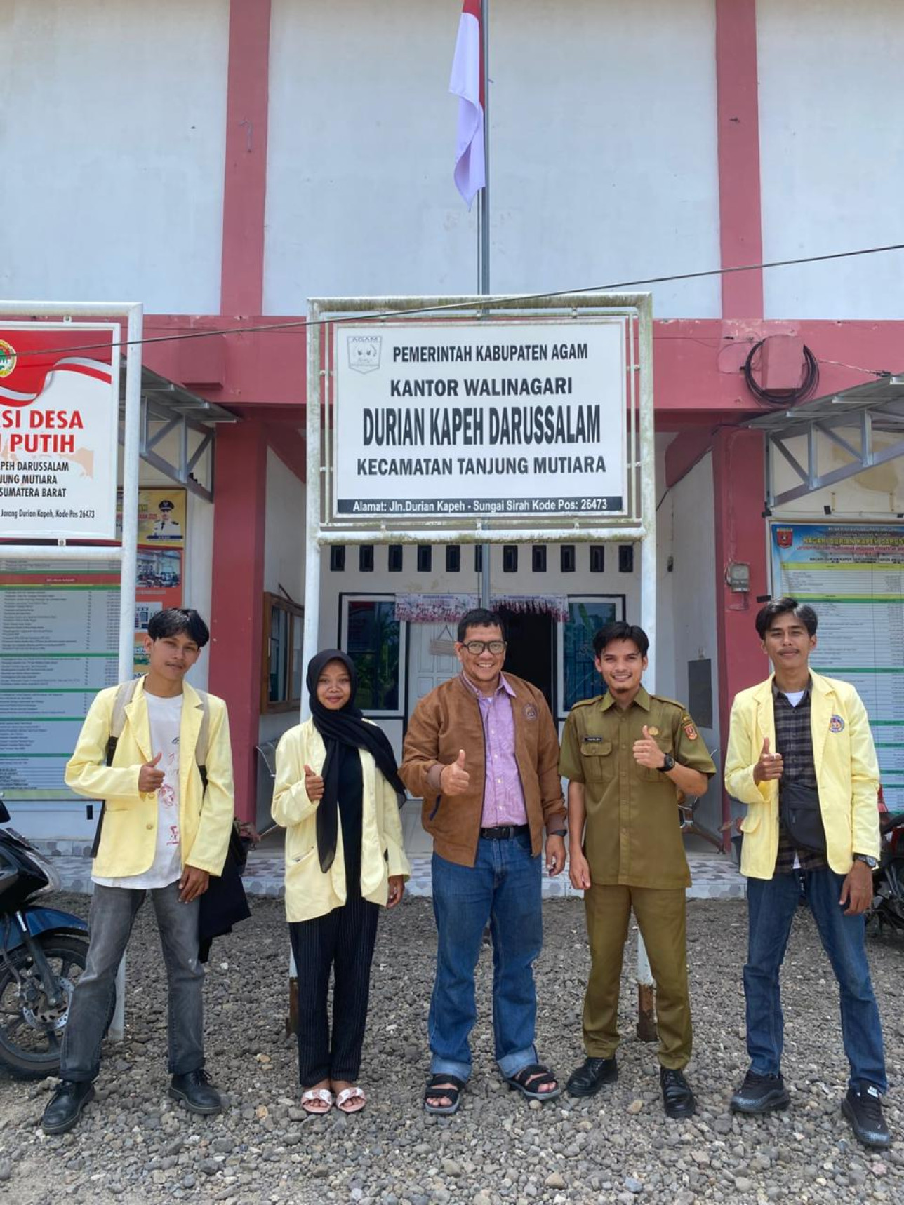 Survey lokasi KKN UNP Januari-Juni 2026 di Nagari Durian Kapeh Darussalam, Kabupaten Agam. DPL: Rinaldi, S.Psi, M.Si. (05/01/2026)