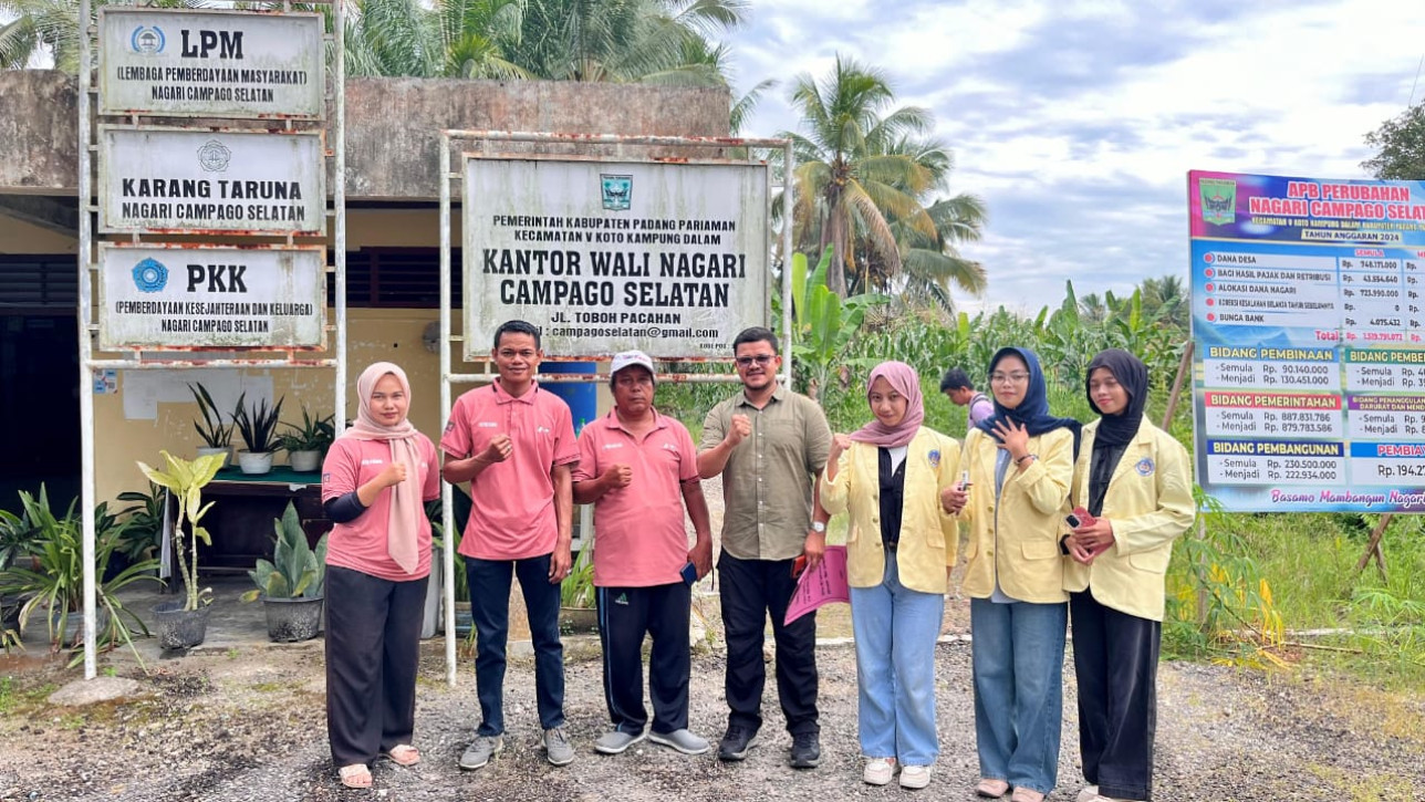 Survey KKN periode Juli Desember di Nagari Campago Selatan Kab. Padang Pariaman. DPL: Dr. Syaiful Haq, S.Pd., M.Pd.T. (28/05/2025)