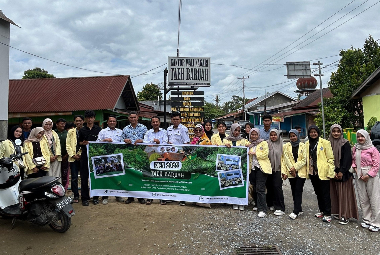 Pengantaran mahasiswa KKN UNP periode Juli Desember ke Nagari Taeh Baruah. Kab. 50 Kota. DPL: Dra. Zulminiati, M.Pd (17/06/2025)