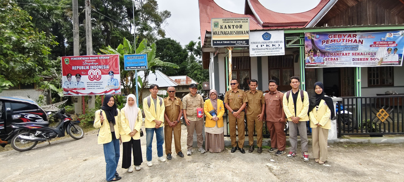 Survey lokasi KKN UNP Januari-Juni 2026 di Nagari Sirukam, Kab. Solok. DPL:  Dr. Indah Muliati, S.PdI, M.Ag. (05/01/2026)ż