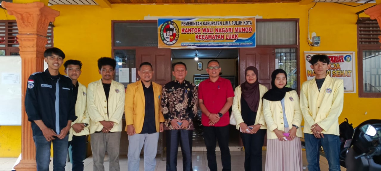 Survey KKN Periode Juli Desember di Kenagarian Mungo Kab. 50 Kota. DPL:  Dr. Zulbahri, M.Pd (12/06/2025)