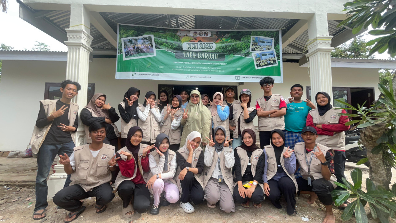 Monitoring KKN UNP Juli-Desember di Nagari Taeh Baruah, Kab. 50 Kota. DPL: Dra. Zulminiati, M.Pd. (06/07/2025)