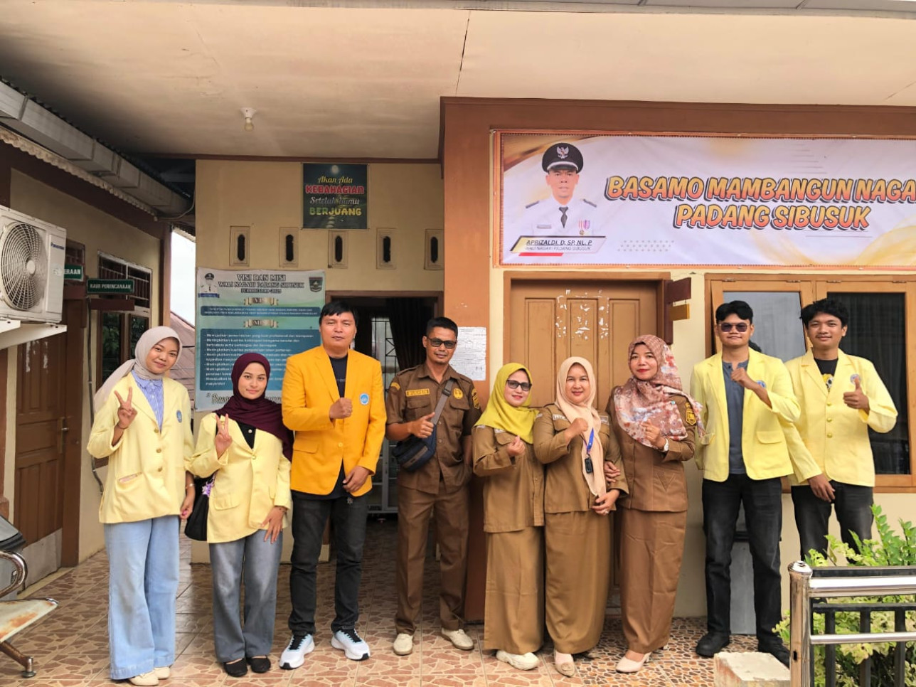 Survey lokasi KKN UNP Januari-Juni 2026 di Desa Padang Sibusuk, Kota. Sawahlunto. DPL: Berto Apriyano, S.Pd., M.Pd. (05/01/2026)