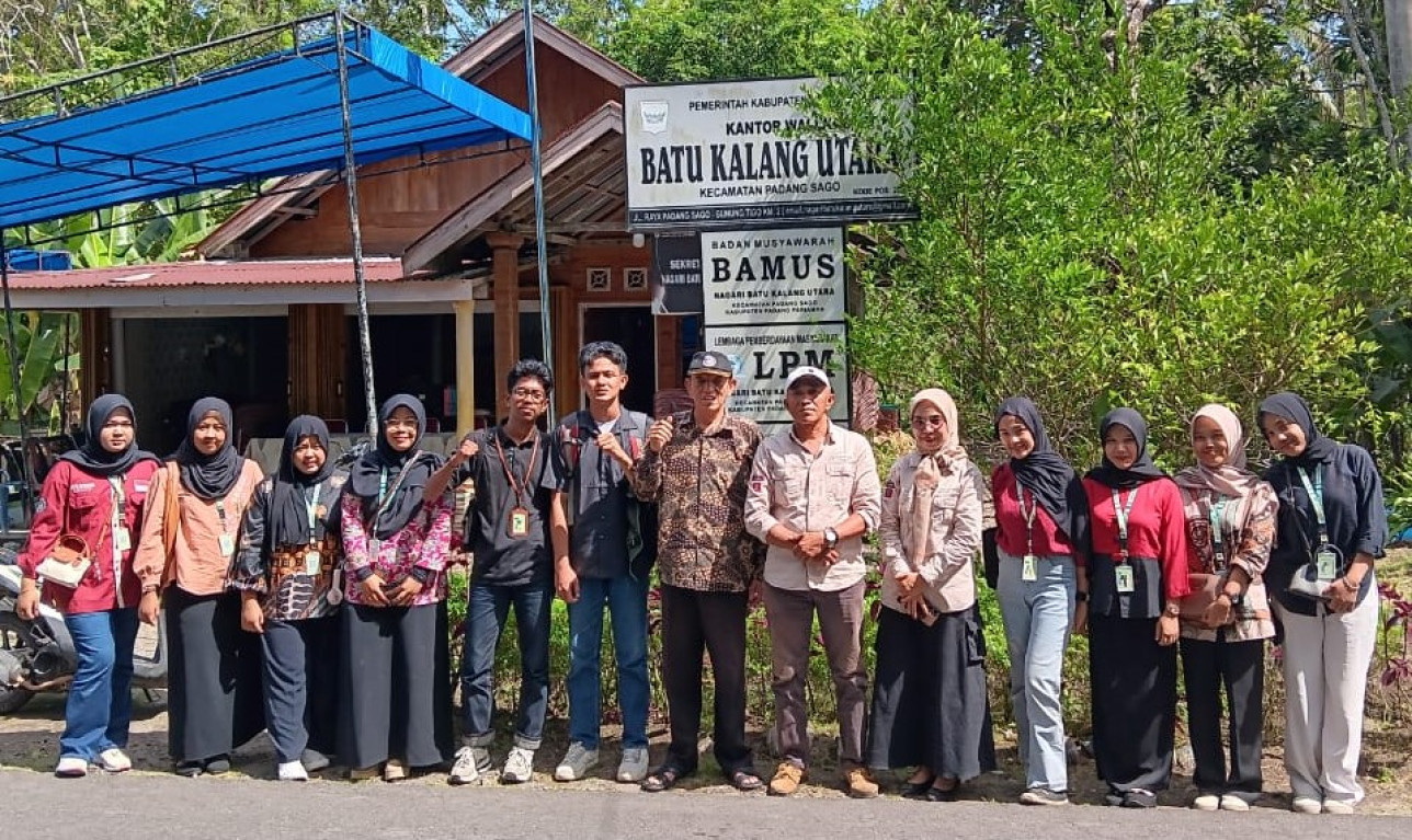 Monitoring KKN UNP Juli-Desember di Nagari Batu Kalang Utara, Kab. Padang Pariaman. DPL: Drs. Aslimeri, MT. (8/07/2025)